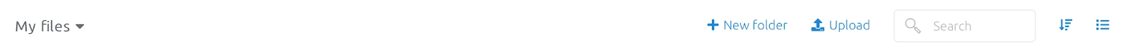 Toolbar in my files